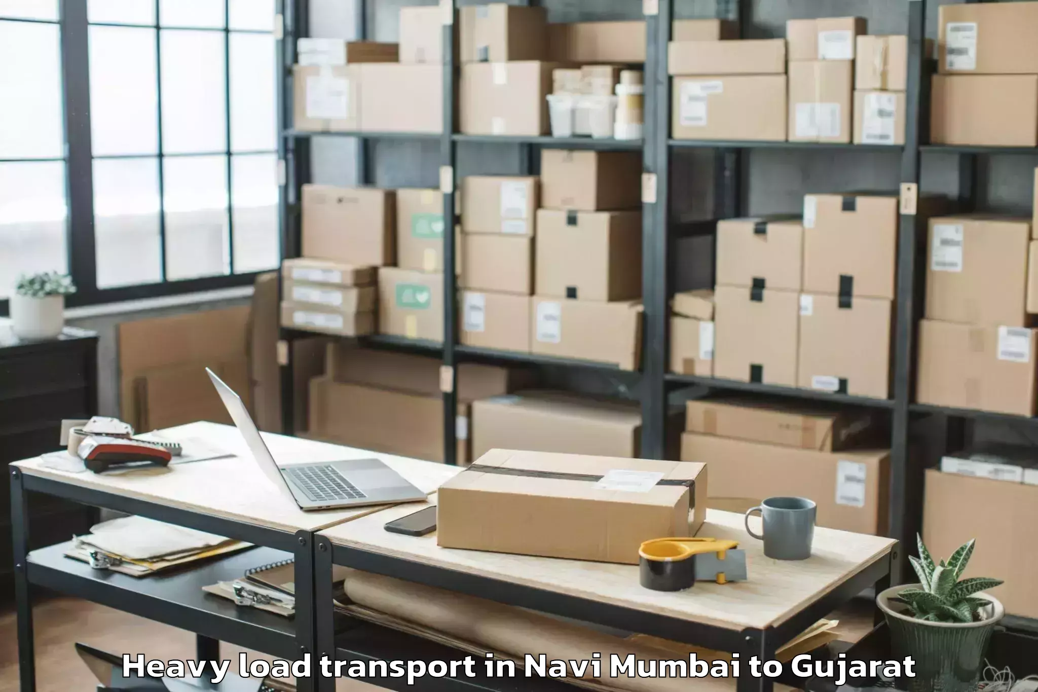 Trusted Navi Mumbai to Gandhinagar Heavy Load Transport